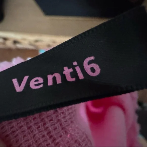 Venti6 Italian linen/cotton Bubblegum Pink Frayed Hem Maxi Dress - Picture 8 of 8